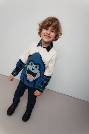 COCCODRILLO marškinėliai, kreminiai, ZC5143201YBK-002-110, 110 cm 