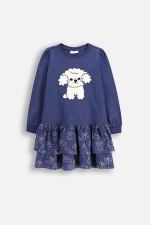 COCCODRILLO suknelė FROSTING PUDDLE GIRL KIDS, mėlyna, cm 
