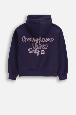 COCCODRILLO susegamas džemperis su gobtuvu, tamsiai mėlynas, cm 