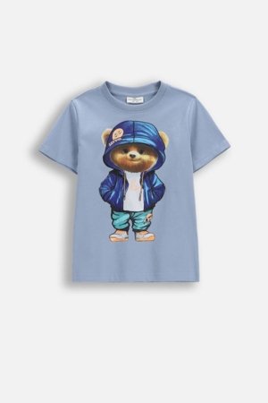 COCCODRILLO marškinėliai trumpomis rankovėmis, mėlyni, WC6143213VBA-014-104, 104 cm 