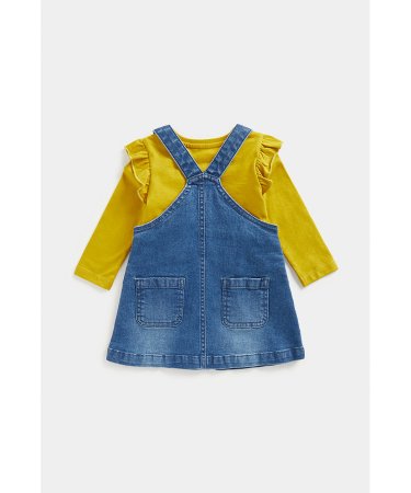 MOTHERCARE marškinėliai ilgomis rankovėmis ir sarafanas, FA904 