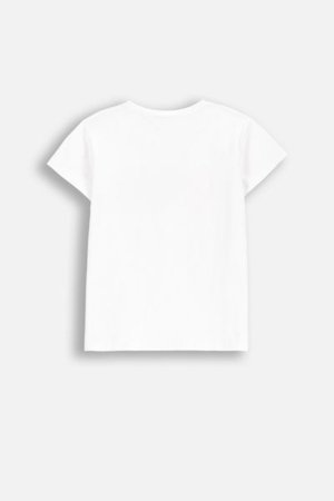COCCODRILLO marškinėliai trumpomis rankovėmis EVERYDAY GIRL B, balti, WC5143225VGB-001-122, 122 cm 