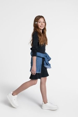 COCCODRILLO suknelė ilgomis rankovėmis DREAM DIARIES GIRL JUNIOR, pilka, WC5129101DGJ-019-164, 164 cm 