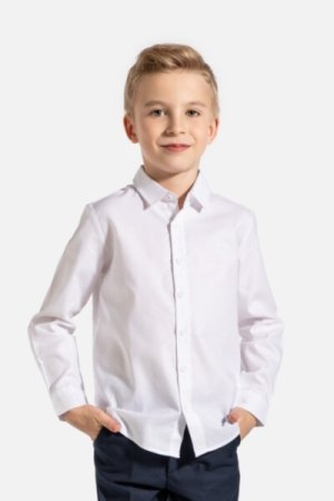 COCCODRILLO marškiniai ilgomis rankovėmis ELEGANT JUNIOR BOY, balti, WC3136101EJB-001 WC3136101EJB-001-116