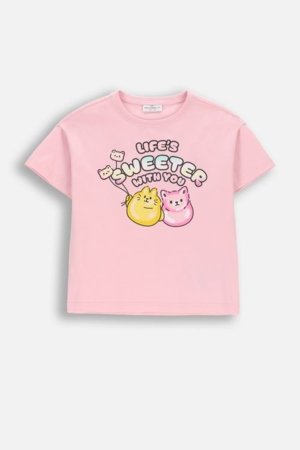 COCCODRILLO marškinėliai trumpomis rankovėmis, rožiniai, WC6143201SGK-007-104, 104 cm 