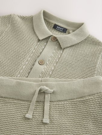 NEXT polo marškinėliai trumpomis rankovėmis ir šortai, V00848, 104 cm 