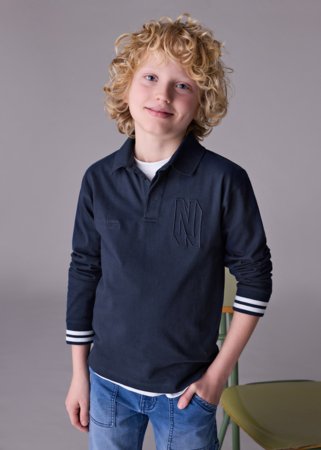 MAYORAL polo marškinėliai ilgomis rankovėmis, navy, 7.101-58, 16 cm 