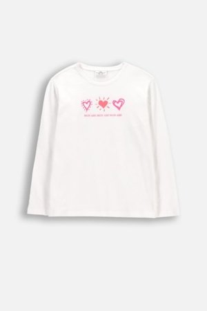 COCCODRILLO marškinėliai ilgomis rankovėmis, balti, cm 