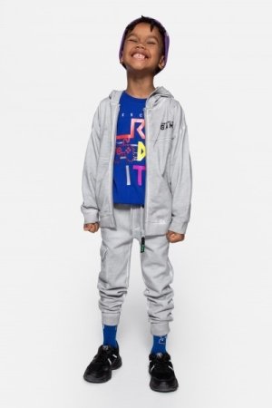 COCCODRILLO susegamas džemperis su gobtuvu GAMER BOY KIDS, pilkas, WC4132402GBK-019-122, 122 cm 