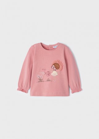 MAYORAL marškinėliai ilgomis rankovėmis 4D, blush, 92 cm, 2092-20 2092-20 9