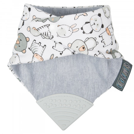 CHEEKY CHOMPERS kaklaskarė su pritvirtintu kramtuku Panda Pals 054 CC054