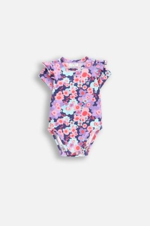 COCCODRILLO smėlinukas trumpomis rankovėmis HAPPY RETRO GIRL NEWBORN, spalvotas 