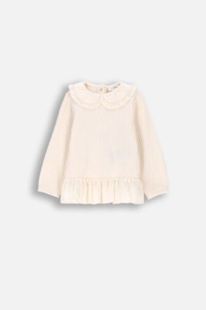 COCCODRILLO marškinėliai ELEGANT BABY GIRL, ecru, ZC4143102EBG-003-098, 98 cm 