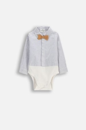 COCCODRILLO susegamas smėlinukas ilgomis rankovėmis, mėlynas, WC6112901EBB-014-086, 86 dydis 