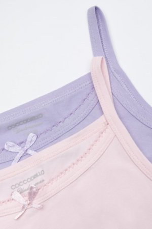 COCCODRILLO apatiniai marškinėliai be rankovių BASIC UNDERWEAR, multicoloured, 116/122 cm, 2 vnt., WC2407205BAU-022 WC2407205BAU-022-164