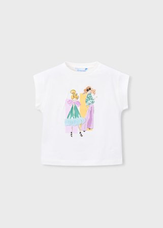 MAYORAL marškinėliai trumpomis rankovėmis, natur-lake, 3.005-77, 104  cm 