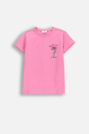 COCCODRILLO marškinėliai trumpomis rankovėmis EVERYDAY GIRL B, tamsiai rožini, WC5143211VGB-008-152, 152 cm 