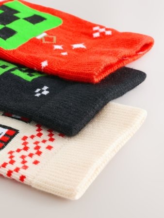 NEXT MINECRAFT kojinės, 3 vnt., W33710, cm 