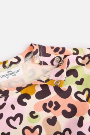COCCODRILLO marškinėliai trumpomis rankovėmis PASTELOVE GIRL NEWBORN, spalvoti, ZC4143103PGN-022-086, 86 cm 