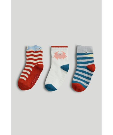 MOTHERCARE kojinės neslystančiais padais, 3 vnt., AY15301, 4-7 metai 