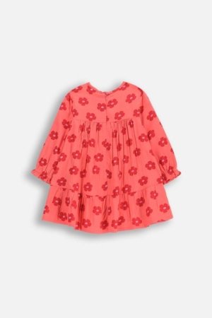 COCCODRILLO suknelė ilgomis rankovėmis NOSTALGIC MEADOW GIRL NEWBORN, rožinė, WC5128101NGN-025-086, 86 cm 