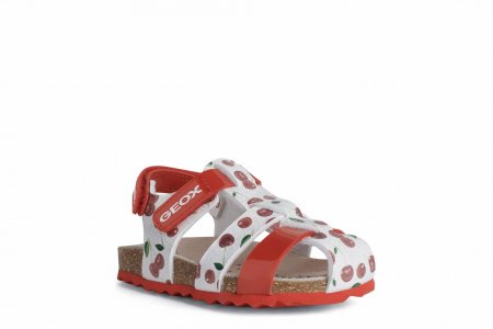 GEOX basutės, baltos/raudonos, 26 d., B252RA-0HHQD-C0008 B252RA-0HHQD-C0008-2