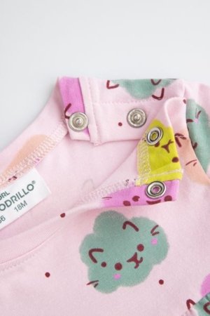 COCCODRILLO suknelė trumpomis rankovėmis DREAM DIARIES GIRL NEWBORN, spalvota, WC5129201DGN-022-086, 86 cm 