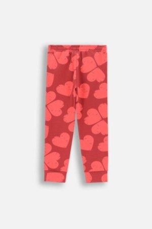 COCCODRILLO sportinės kelnės HEARTS GIRL KIDS, claret, ZC4120101HGK-017-122, 122 cm 