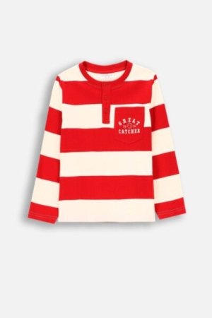 COCCODRILLO marškinėliai trumpomis rankovėmis ACADEMY BOY KIDS, raudoni, ZC4143101ABK-009-092, 92 cm 