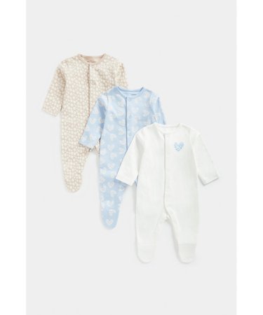 MOTHERCARE šliaužtinukas ilgomis rankovėmis, FC102 3vnt.,  