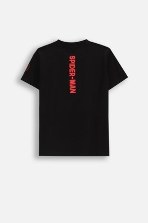 COCCODRILLO marškinėliai trumpomis rankovėmis LICENCE BOY, juodi, WC5143212LBD-021-122, 122 cm 