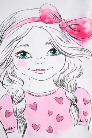 COCCODRILLO marškinėliai EVERYDAY GIRL A, balti, ZC5143227VGA-001-098, 98 cm 