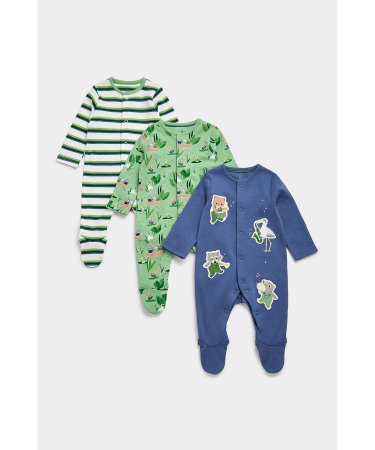 MOTHERCARE šliaužtinukas ilgomis rankovėmis 3 vnt., FB468 651107