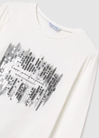 MAYORAL marškinėliai ilgomis rankovėmis 8A, natural, 7.003-68, 167 cm 