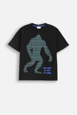 COCCODRILLO marškinėliai, juodi, ZC5143202YBJ-021-164, 164 cm 