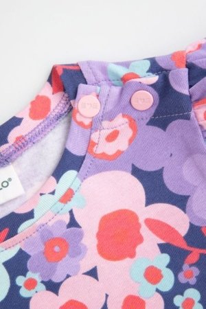 COCCODRILLO smėlinukas trumpomis rankovėmis HAPPY RETRO GIRL NEWBORN, spalvotas 