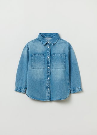 OVS GIRL3-10Y BLOUSE L/S 2M 7-8 AZURE 001833105 001833105