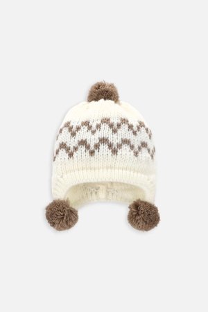 COCCODRILLO kepurė ACCESSORIES WINTER GIRL, ecru, ZC3364106AWG-003 