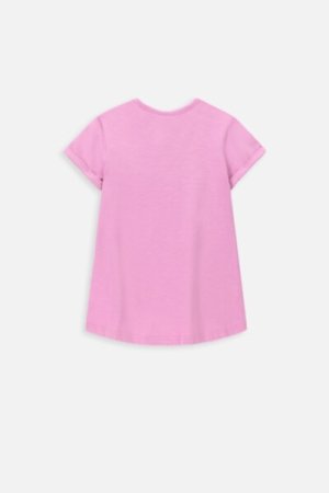 COCCODRILLO marškinėliai trumpomis rankovėmis HAPPY RETRO GIRL KIDS, rožiniai, WC4143204HGK-007-092, 92 cm 