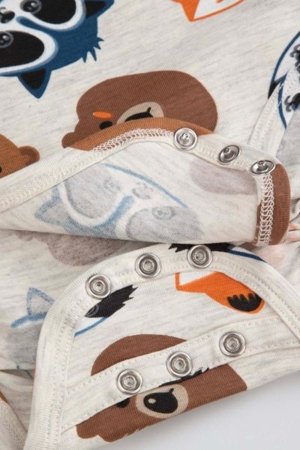 COCCODRILLO smėlinukas FOREST FRIENDS BOY NEWBORN, pilkas, cm 
