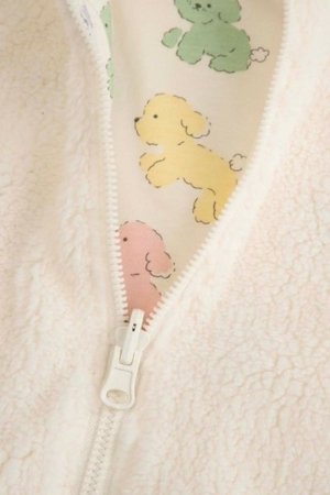 COCCODRILLO džemperis HAPPY PUPPY GIRL NEWBORN, kreminis, ZC5132601HGN-002-086, 86 cm 