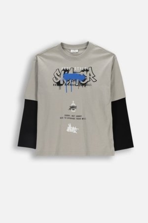 COCCODRILLO marškinėliai ilgomis rankovėmis, pilki, cm 