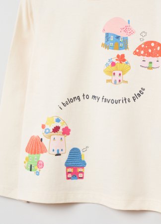 OVS GIRL3-10Y T-SHIRTS L/S 2M 9-10 WHITE 001902909 