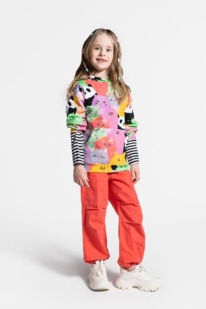 COCCODRILLO džemperis su gobtuvu REBEL GIRL KIDS, spalvotas, WC5132901RGK-022-122, 122 cm 