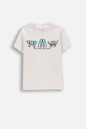 COCCODRILLO marškinėliai trumpomis rankovėmis, balti, WC6143204MBK-001-116, 116 cm 