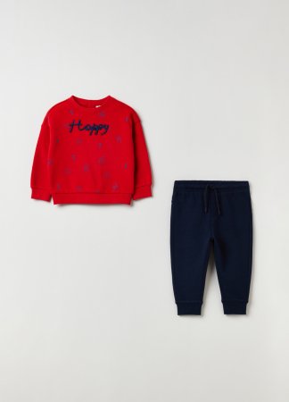 OVS BOY9-36M JOGGING L/S 2H 12-18 RED 001922215 