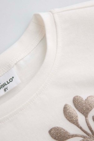 COCCODRILLO marškinėliai, kreminiai, ZC5143103WGK-003-122, 122 cm 