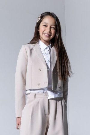 COCCODRILLO švarkas ELEGANT JUNIOR GIRL, kreminis, WC5138101EJG-003-164, 164 cm 