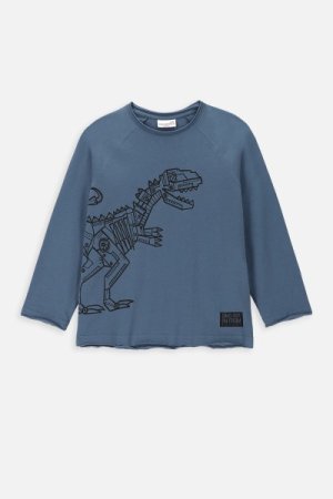 COCCODRILLO marškinėliai ilgomis rankovėmis DESERT EXPLORER KIDS, mėlyni, WC4143102DEK-014-0 
