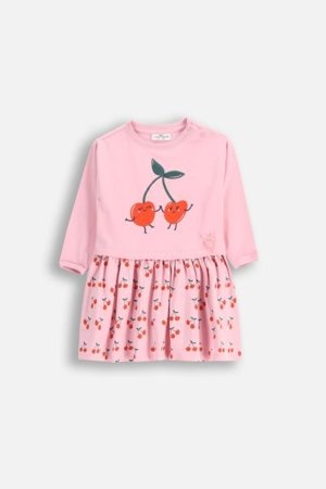 COCCODRILLO suknelė ilgomis rankovėmis MAXITROPIC GIRL NEWBORN, rožinė, WC5129102MGN-007-086, 86 cm 